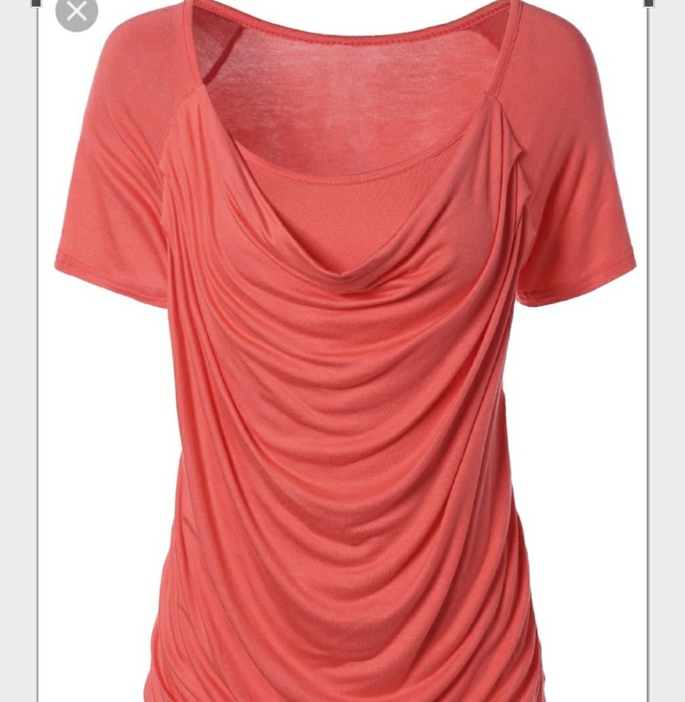 Ruched plain t-shirt